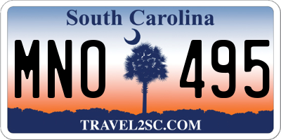 SC license plate MNO495
