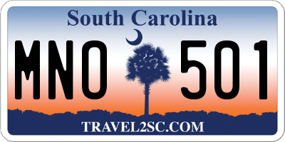 SC license plate MNO501