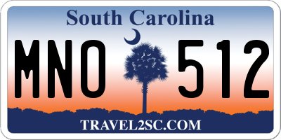 SC license plate MNO512