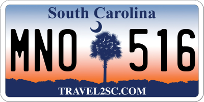 SC license plate MNO516