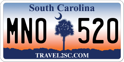 SC license plate MNO520