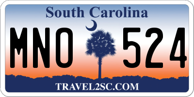 SC license plate MNO524
