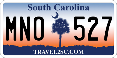 SC license plate MNO527