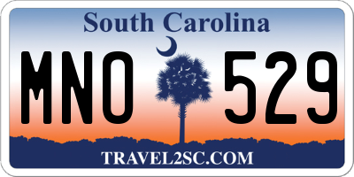 SC license plate MNO529
