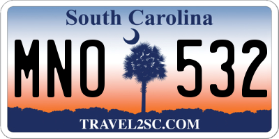 SC license plate MNO532