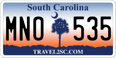 SC license plate MNO535