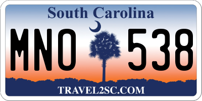 SC license plate MNO538