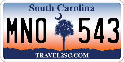 SC license plate MNO543
