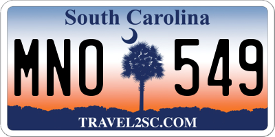 SC license plate MNO549