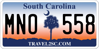SC license plate MNO558