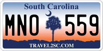 SC license plate MNO559