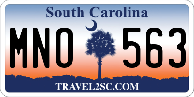 SC license plate MNO563