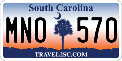 SC license plate MNO570