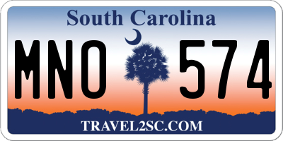 SC license plate MNO574