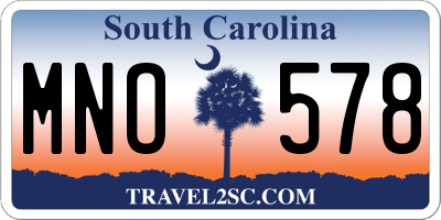 SC license plate MNO578