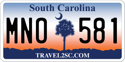 SC license plate MNO581