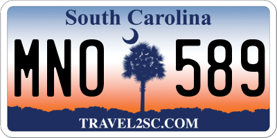 SC license plate MNO589