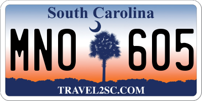 SC license plate MNO605