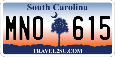 SC license plate MNO615