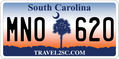 SC license plate MNO620