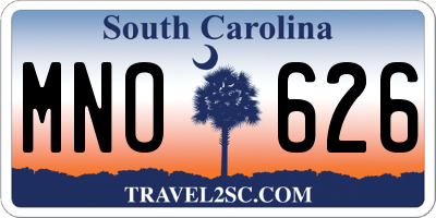 SC license plate MNO626