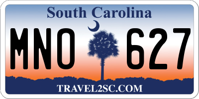 SC license plate MNO627