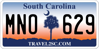 SC license plate MNO629