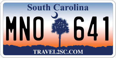SC license plate MNO641