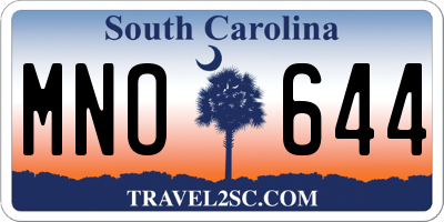 SC license plate MNO644