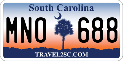 SC license plate MNO688