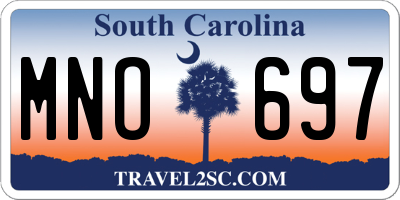 SC license plate MNO697