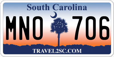 SC license plate MNO706