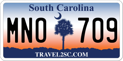 SC license plate MNO709