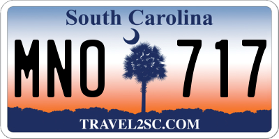 SC license plate MNO717