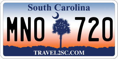 SC license plate MNO720