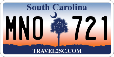 SC license plate MNO721