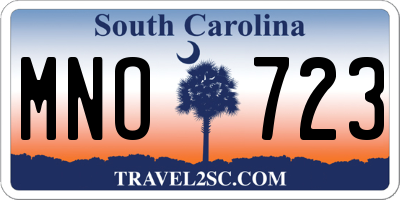 SC license plate MNO723