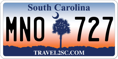 SC license plate MNO727