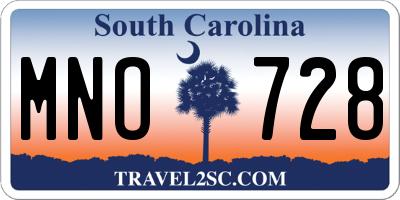 SC license plate MNO728