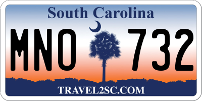 SC license plate MNO732