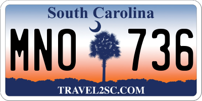 SC license plate MNO736