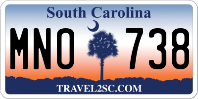 SC license plate MNO738