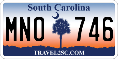 SC license plate MNO746