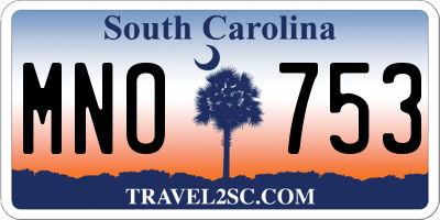 SC license plate MNO753