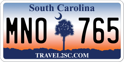 SC license plate MNO765