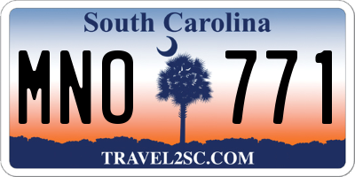 SC license plate MNO771