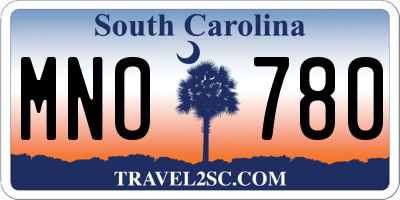 SC license plate MNO780