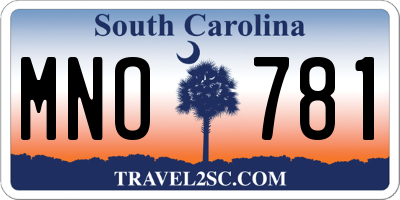 SC license plate MNO781