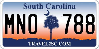SC license plate MNO788