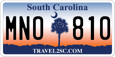 SC license plate MNO810